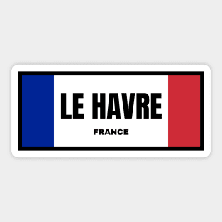 Le Havre City in French Flag Colors Sticker